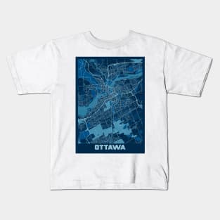 Ottawa - Ontario Peace City Map Kids T-Shirt